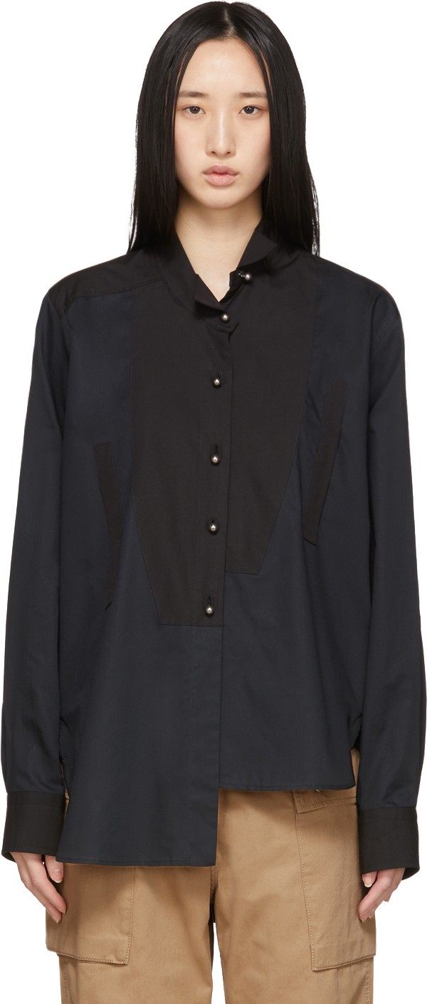 LOEWE Black Pearls Asymmetric Shirt