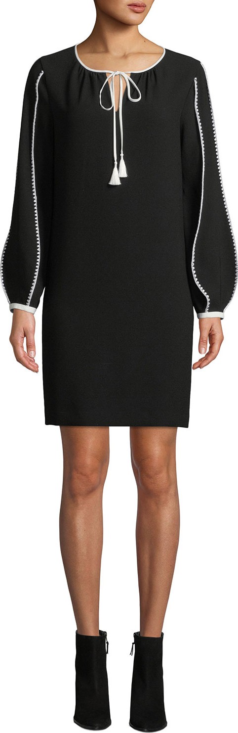 Elie Tahari Attina Contrast-Trim Shift Dress