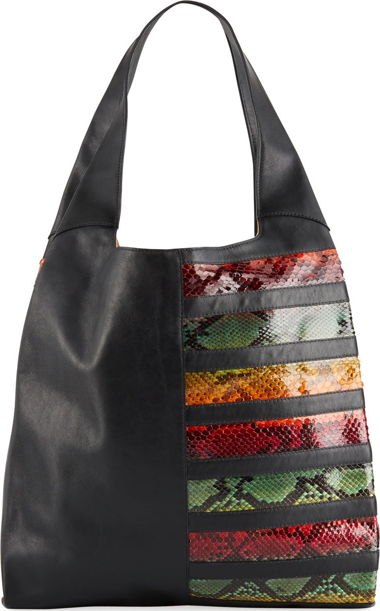 Hayward Grand Shopper Python and Leather Hobo Bag