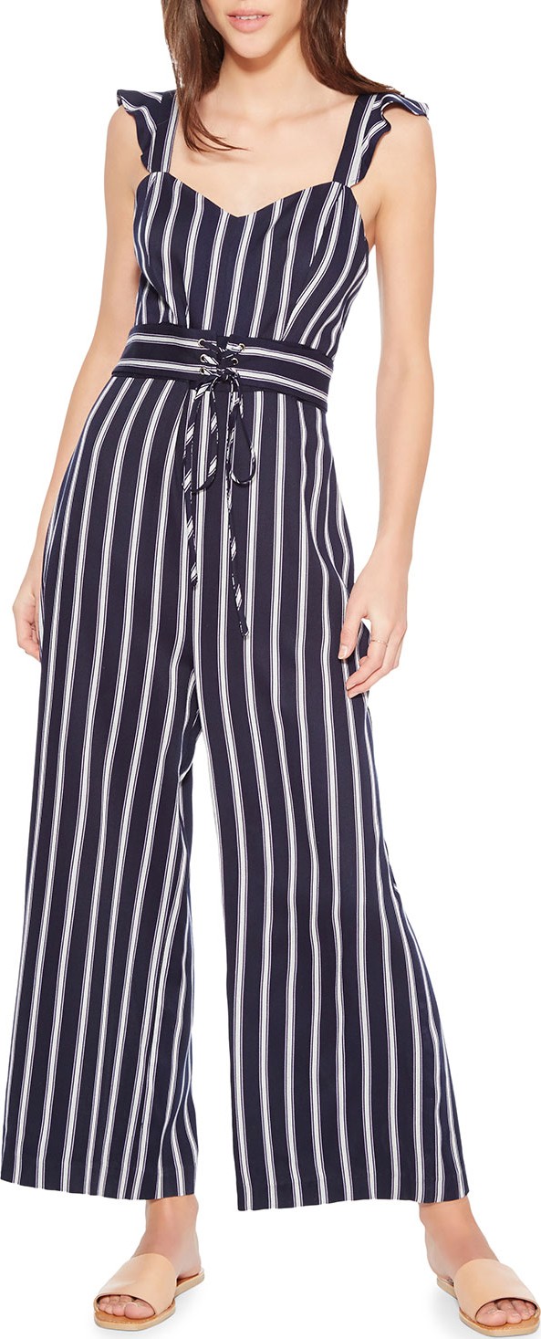 Parker Myers Striped Wide-Leg Jumpsuit