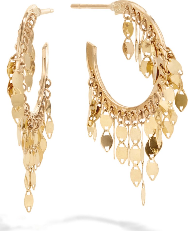 Lana 14k Gold Fringe Mini Hoop Earrings