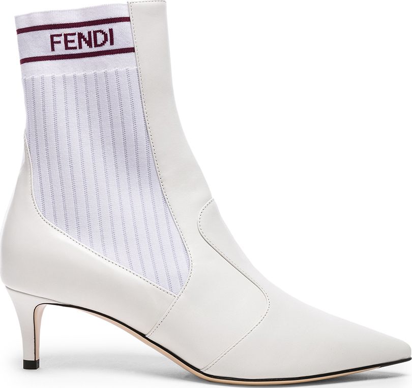 Fendi Leather Rockoko Ankle Boots