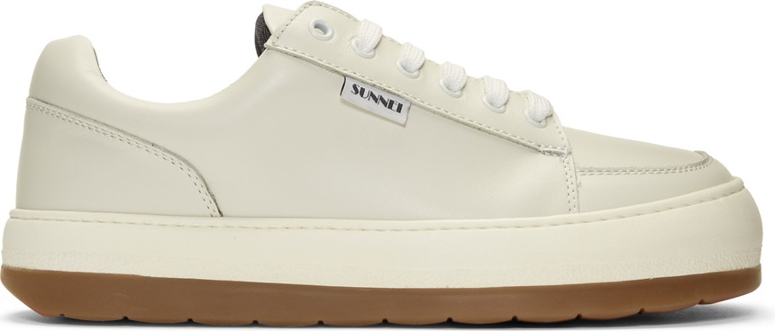 Sunnei Off-White Leather Dreamy Sneakers