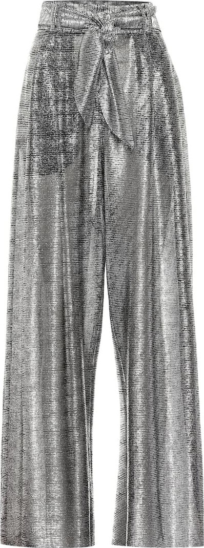Christopher Kane High-rise metallic wide-leg pants