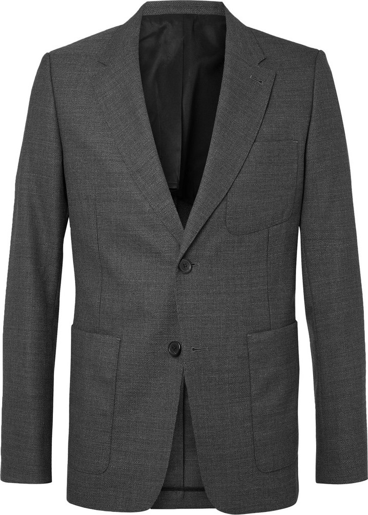 AMI Grey Slim-Fit Unstructured Wool Suit Jacket