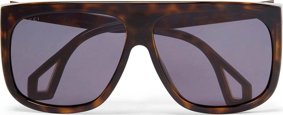 Gucci Square-Frame Tortoiseshell Acetate Sunglasses