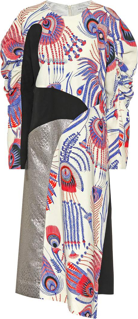 Dries Van Noten Crêpe and brocade dress