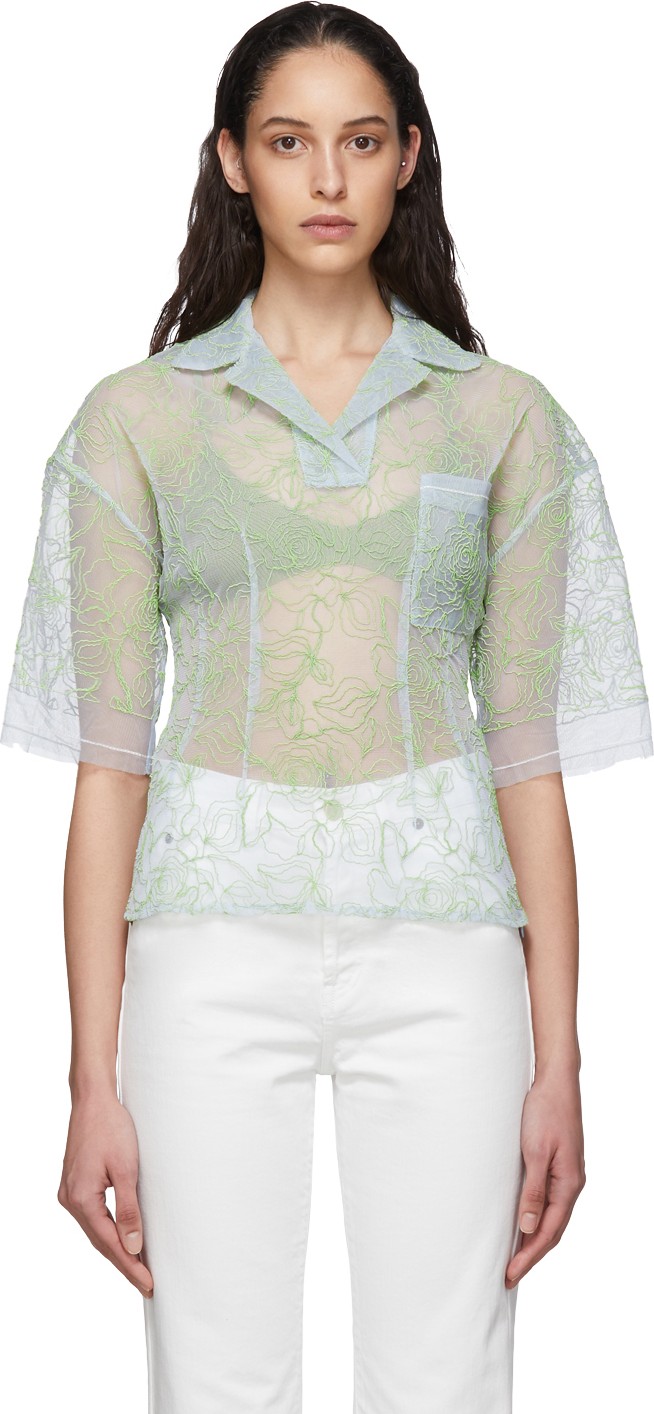 Jacquemus Blue & Green 'Le Polo Lavandou' Polo