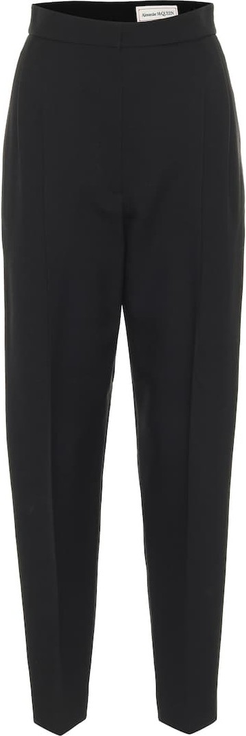 Alexander McQueen High-rise wool-blend tapered pants
