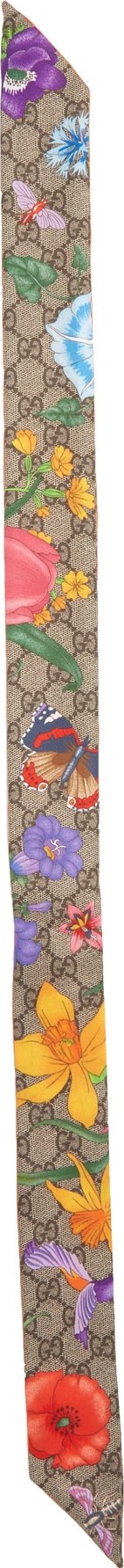 Gucci Flora Fluorescent Silk Neck Bow