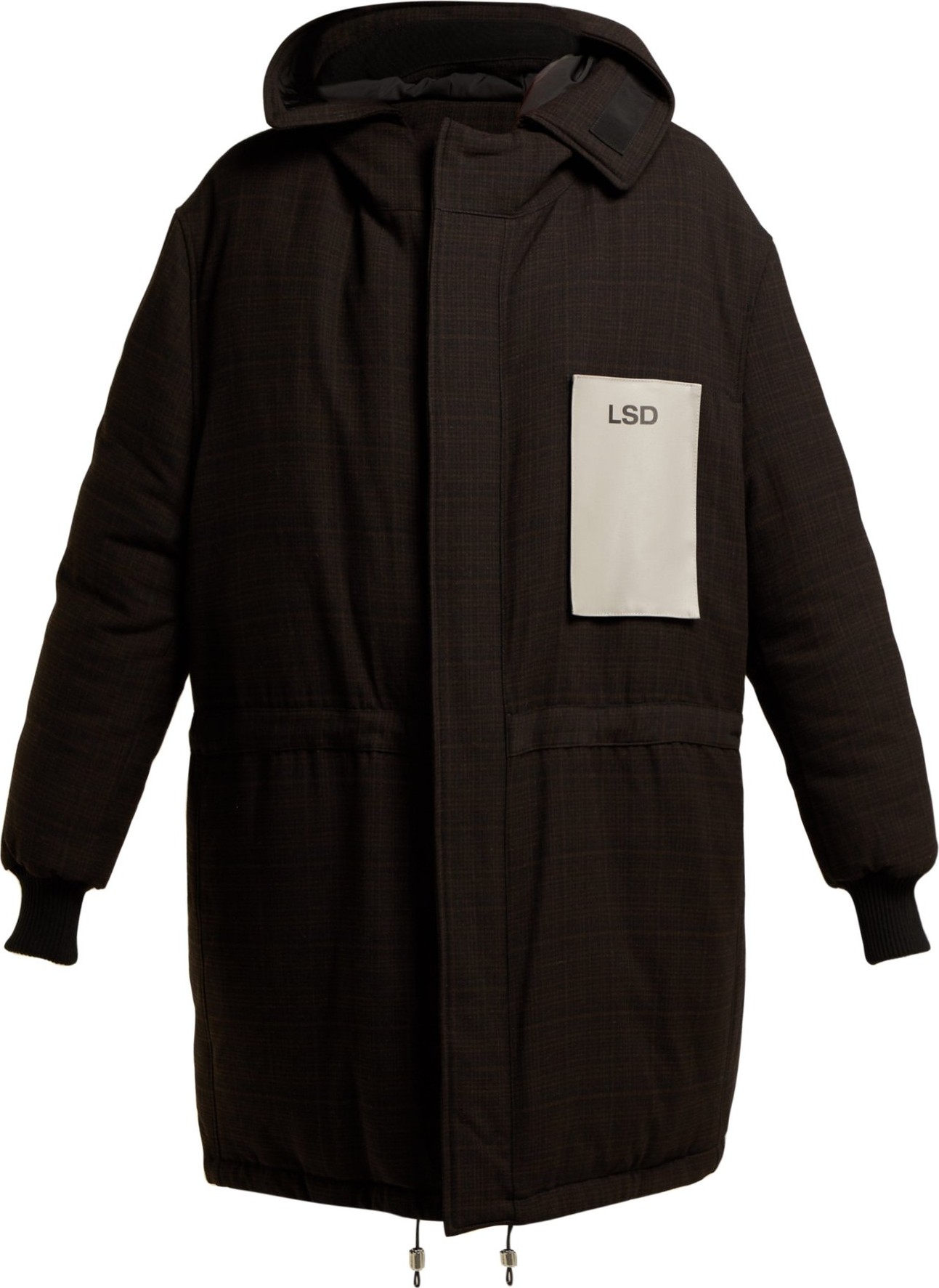 Raf Simons Oversized houndstooth padded down parka