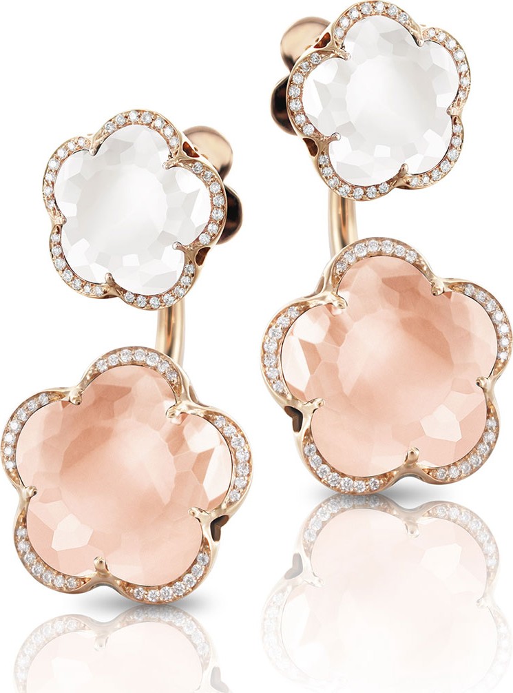 Pasquale Bruni Bon Ton Goddesses 18k Rose Gold Quartz Earring Jackets