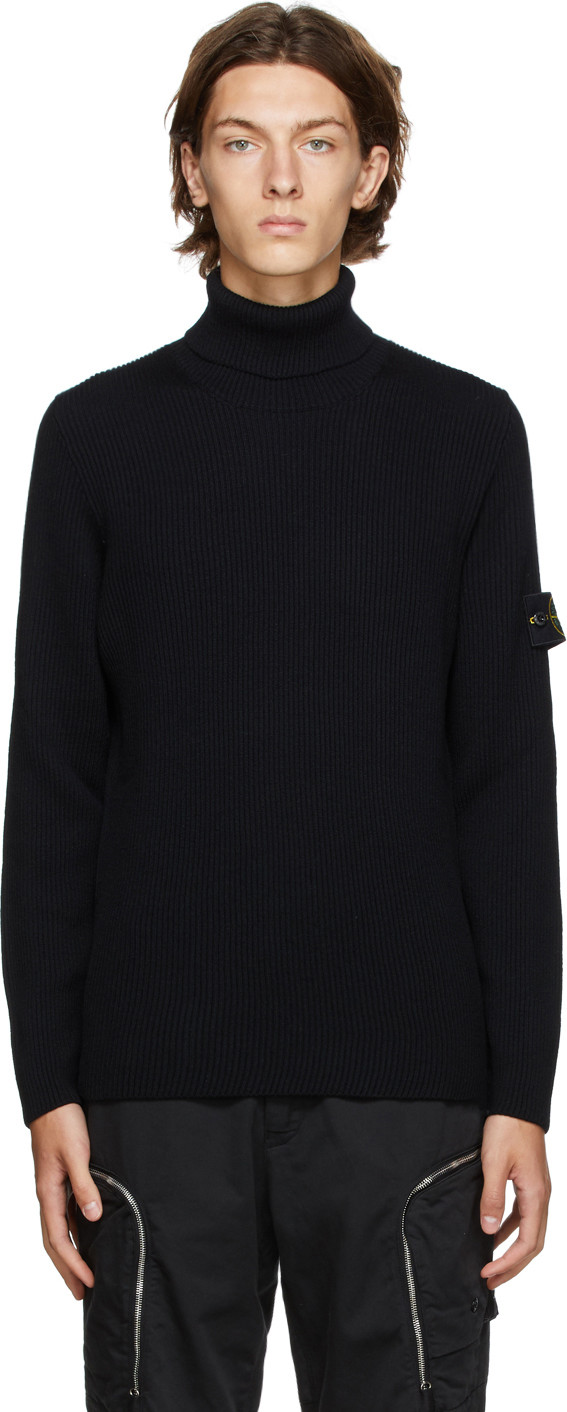 Stone Island - Black Wool Turtleneck