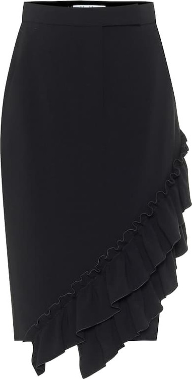 Max Mara Eles ruffled cady pencil skirt