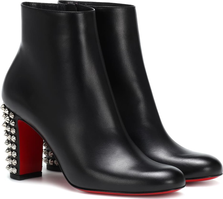 Christian Louboutin Suzi Folk 85 leather ankle boots