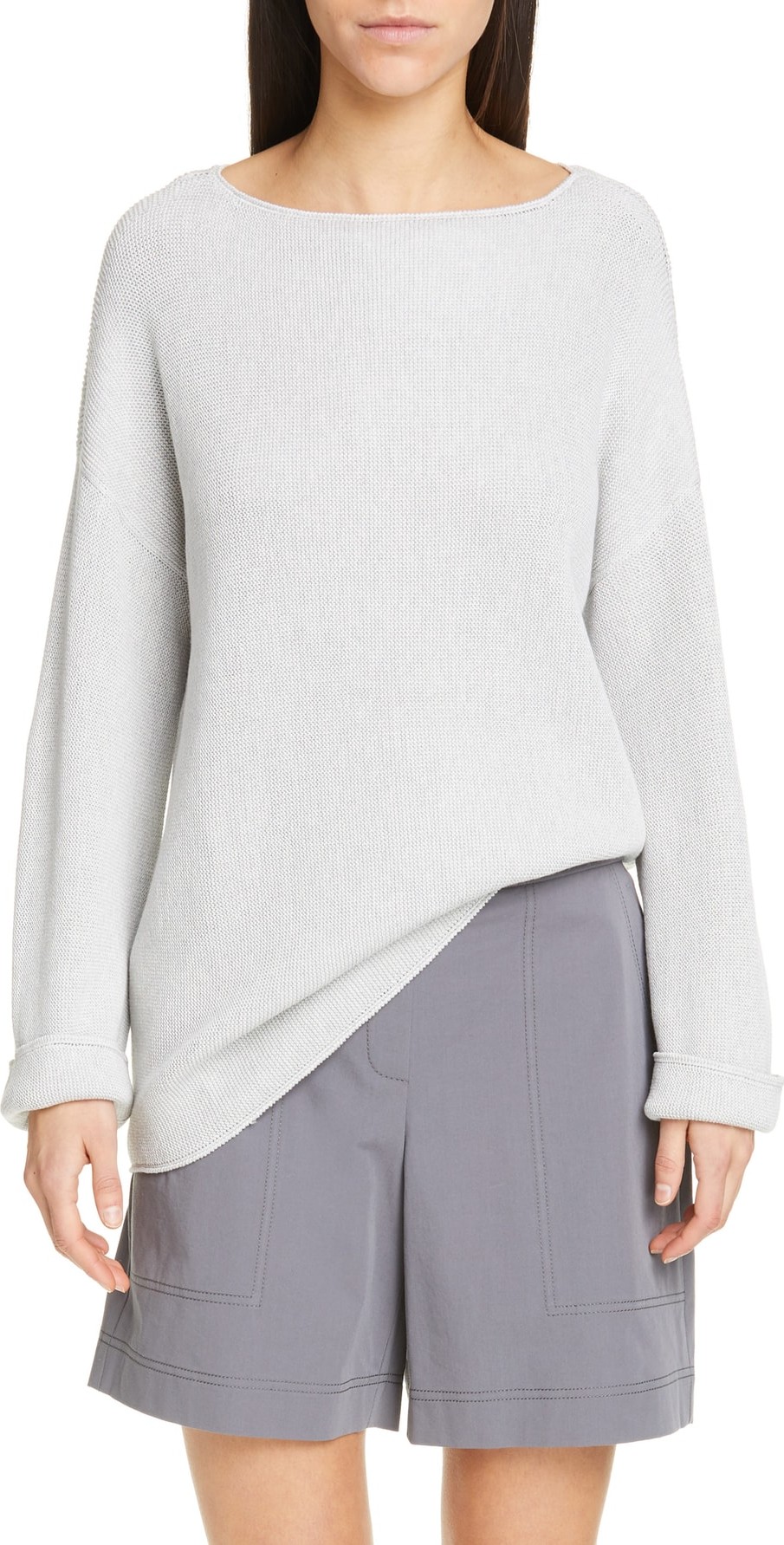 Lafayette 148 New York Relaxed Textured Stitch Sweater