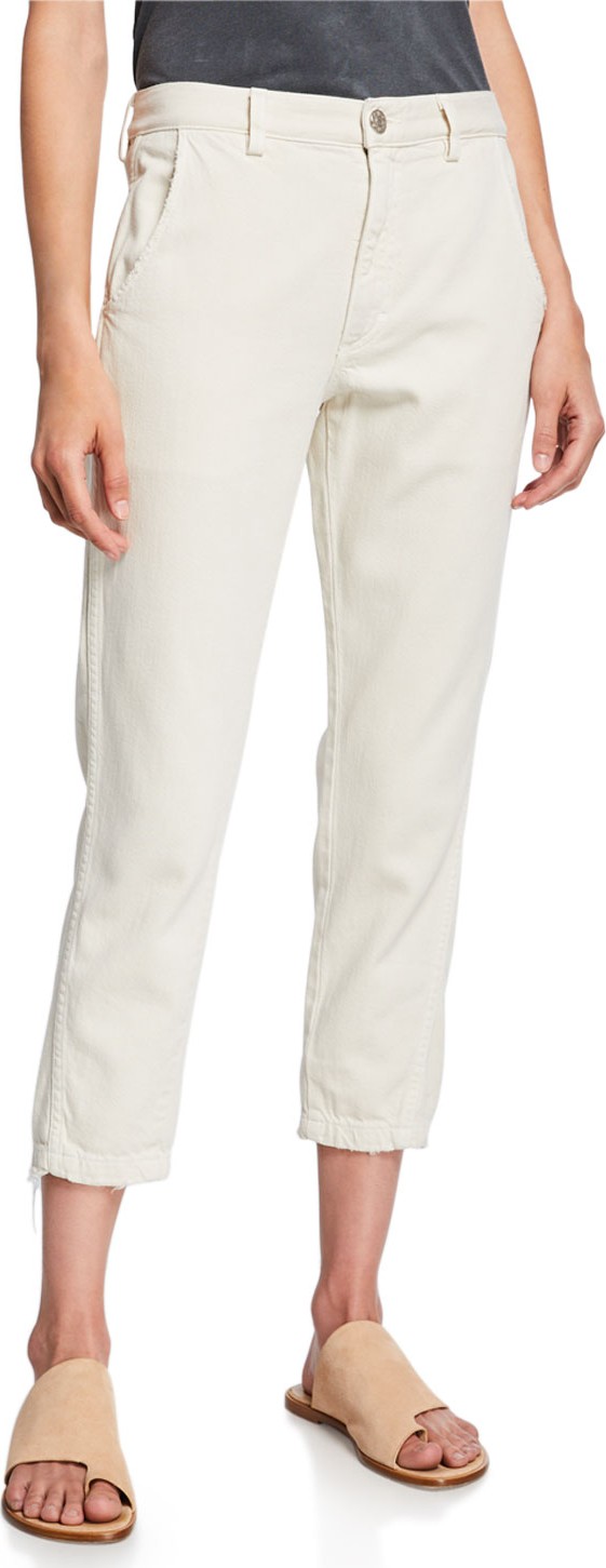 AMO Slouch Cropped Straight-Leg Trousers