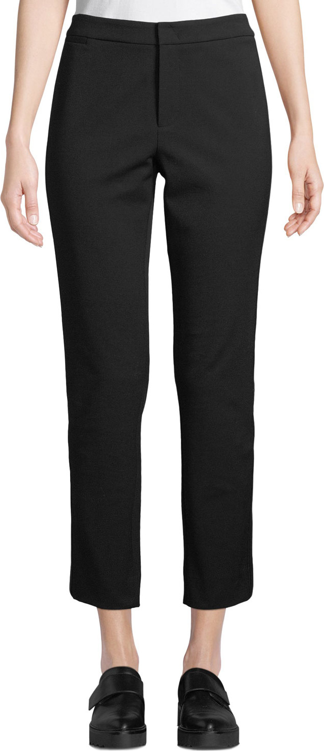 Vince Side-Strap Straight-Leg Cropped Trousers