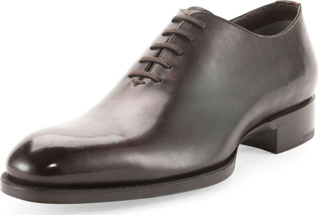 TOM FORD Edward One-Piece Lace-Up TT Leather Shoe