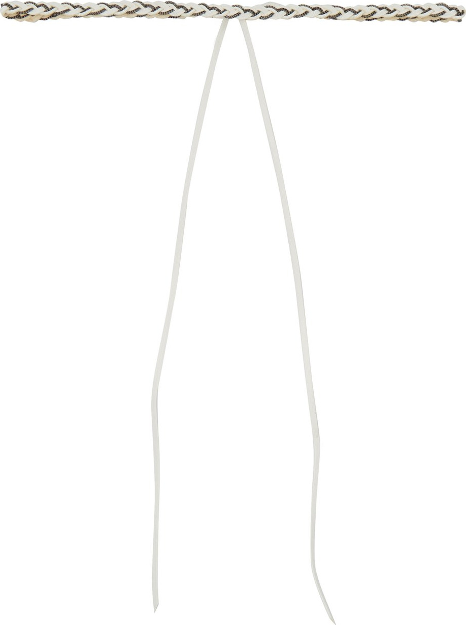 Saint Laurent Self-tie braided leather belt