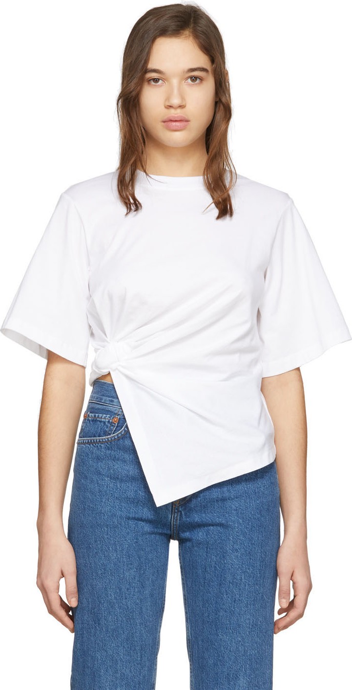 See By Chloé White Knotted T-Shirt