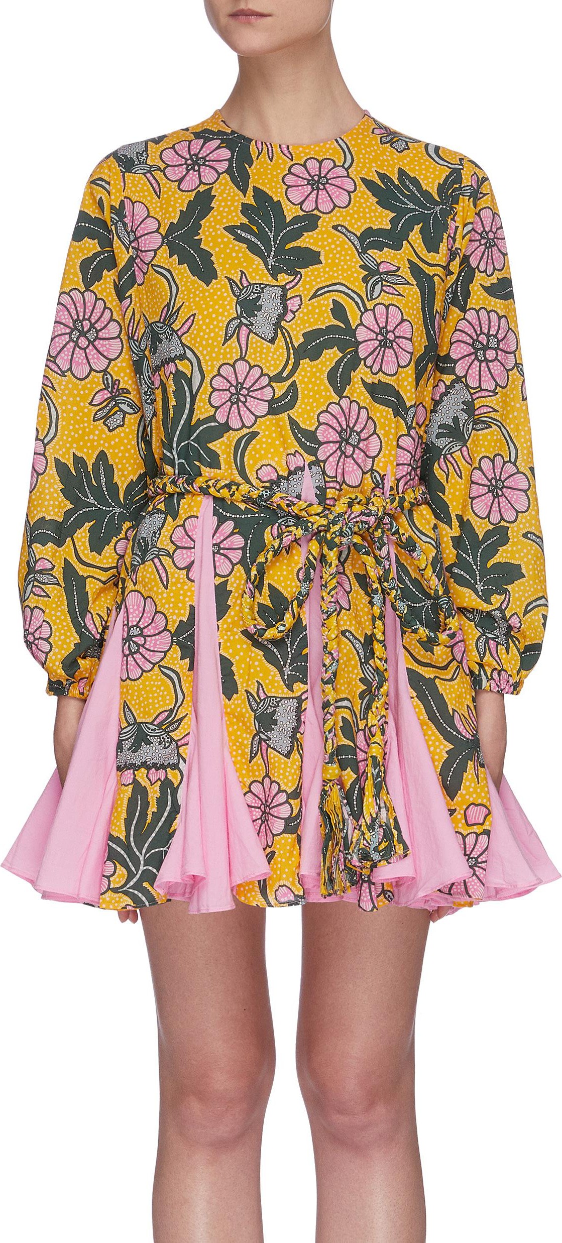 Rhode Resort 'Ella' floral print pleated hem dress