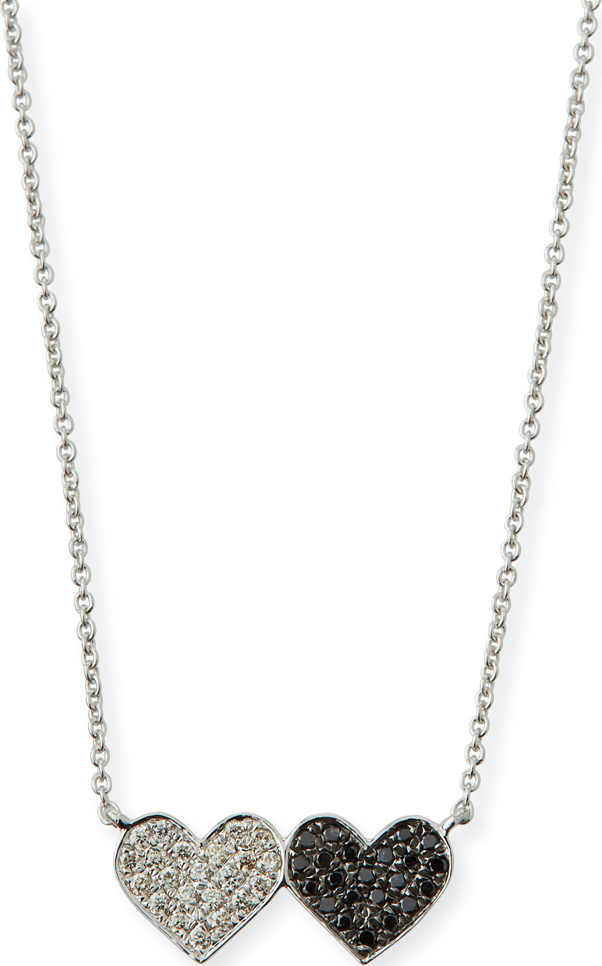 Sydney Evan 14k Double Heart Pendant Necklace
