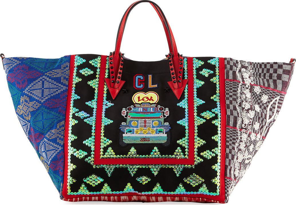 Christian Louboutin Manilacaba Multi-Pattern Tote Bag
