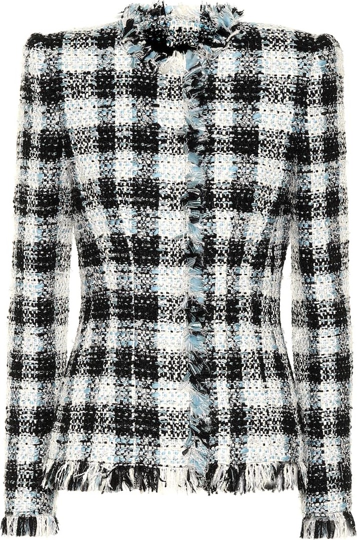 Alexander McQueen Checked tweed jacket