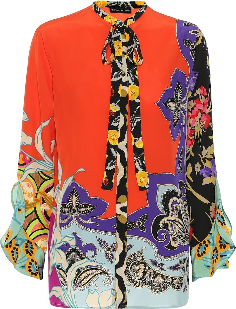 Etro Printed silk blouse