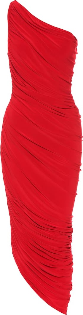Norma Kamali Diana jersey one-shoulder midi dress