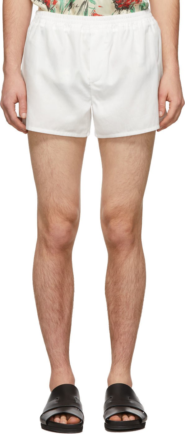 Haider Ackermann White Rifleman Shorts