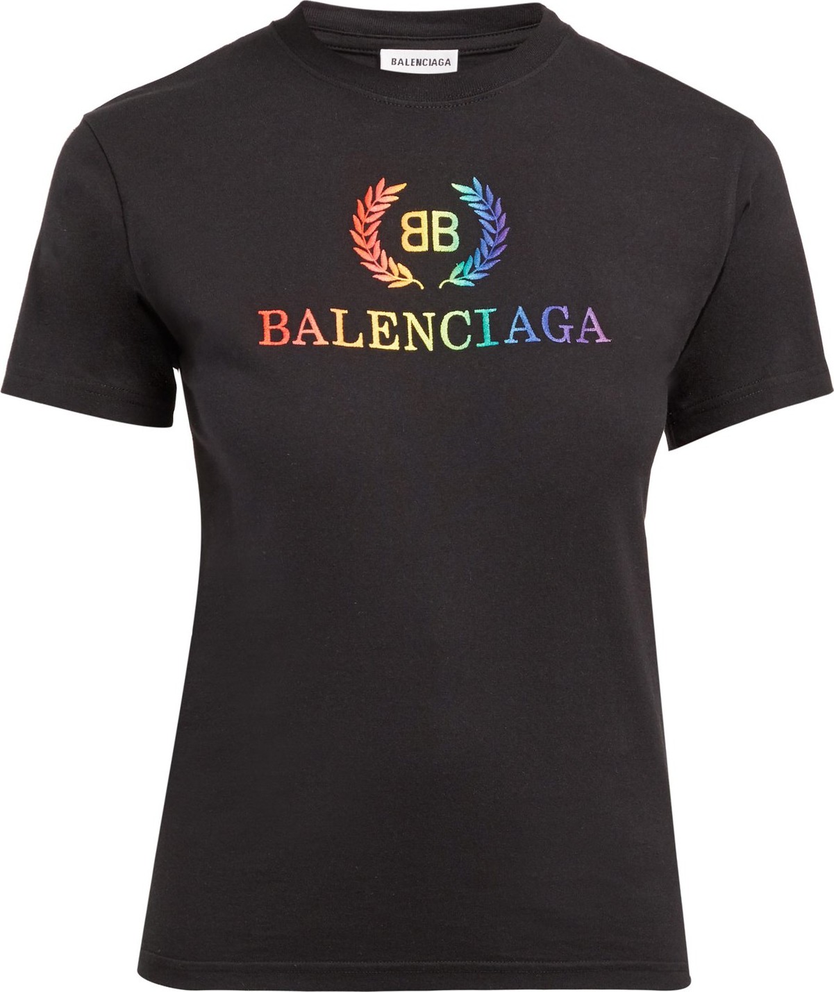 Balenciaga Logo-embroidered cotton T-shirt