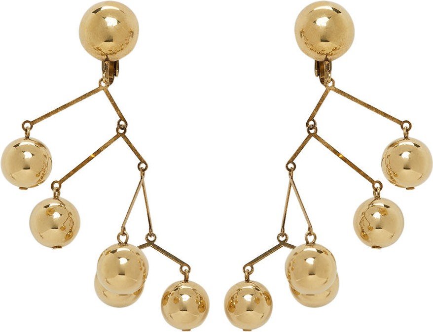 Jil Sander Gold Large Balance Earrings
