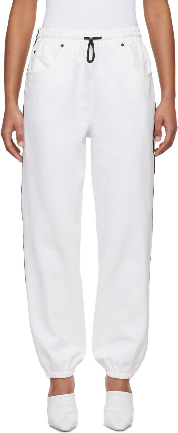 Alexander Wang White Denim Jogger Jeans