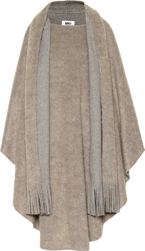 MM6 Maison Margiela Wool and alpaca-blend cape