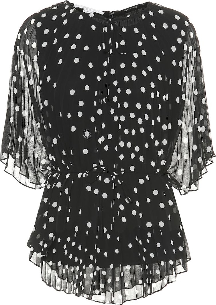 Stella McCartney Polka-dot crêpe de chine blouse
