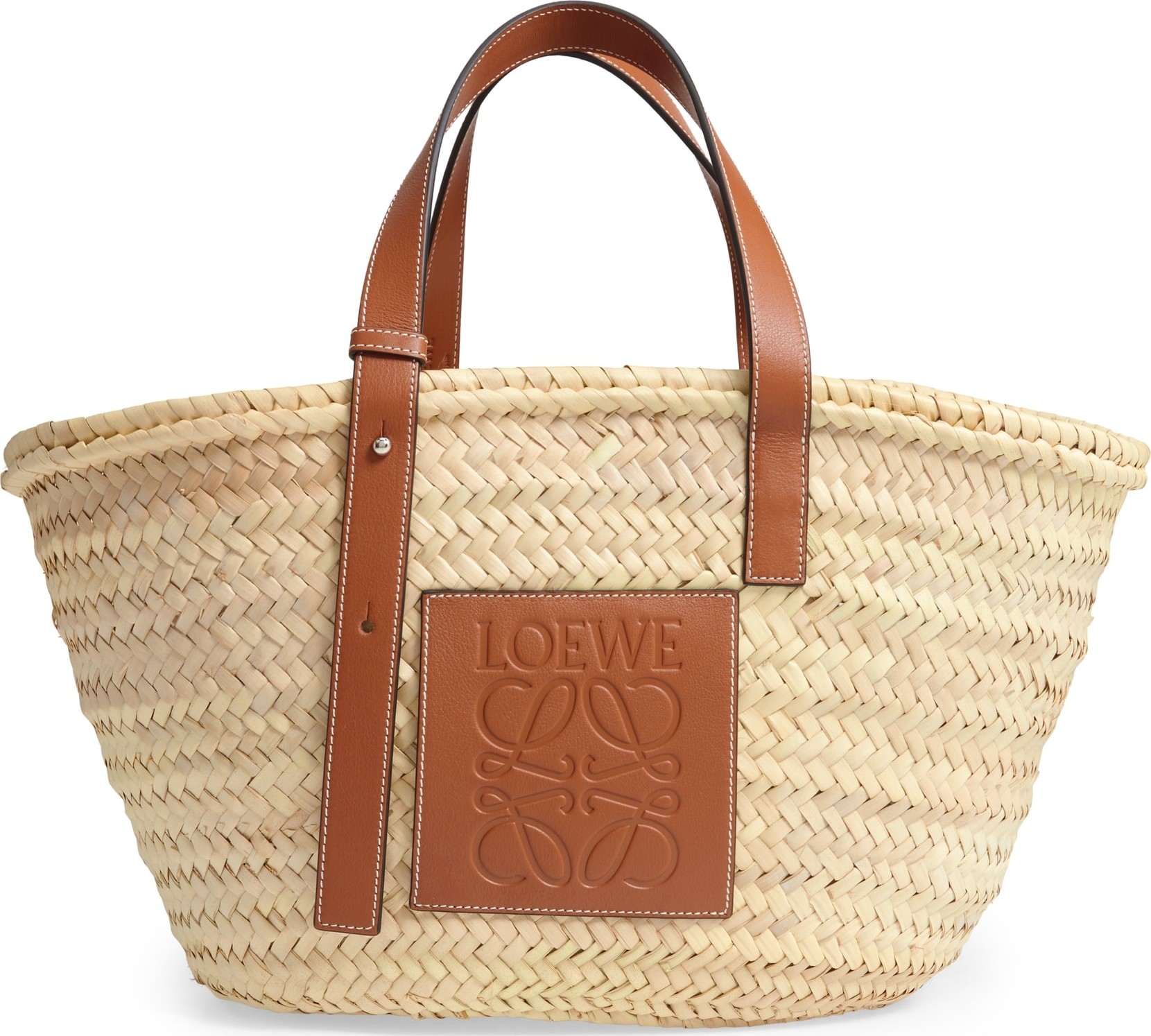 LOEWE Medium Logo Straw Tote