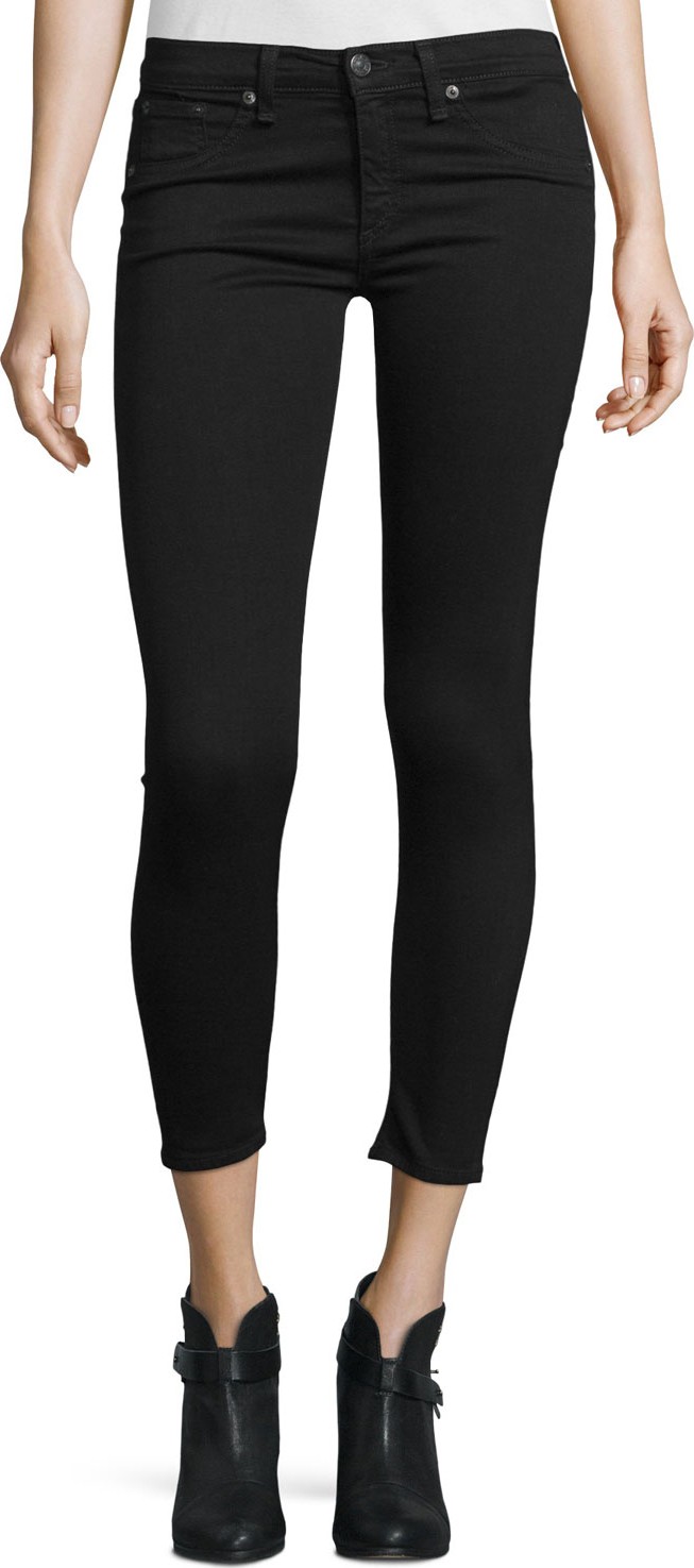 Rag & Bone Nero Capri Denim Jeans, Black