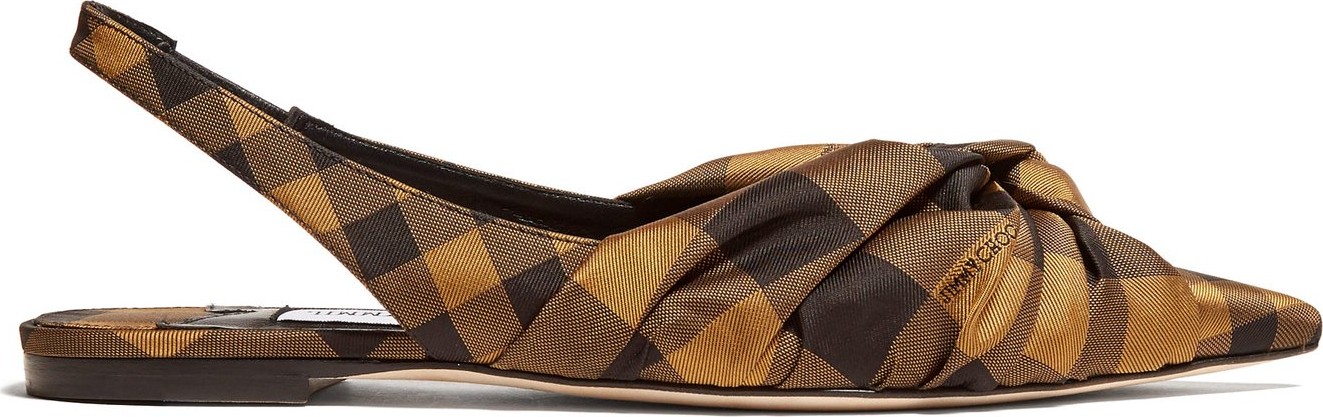 Jimmy Choo Annabel check slingback flats