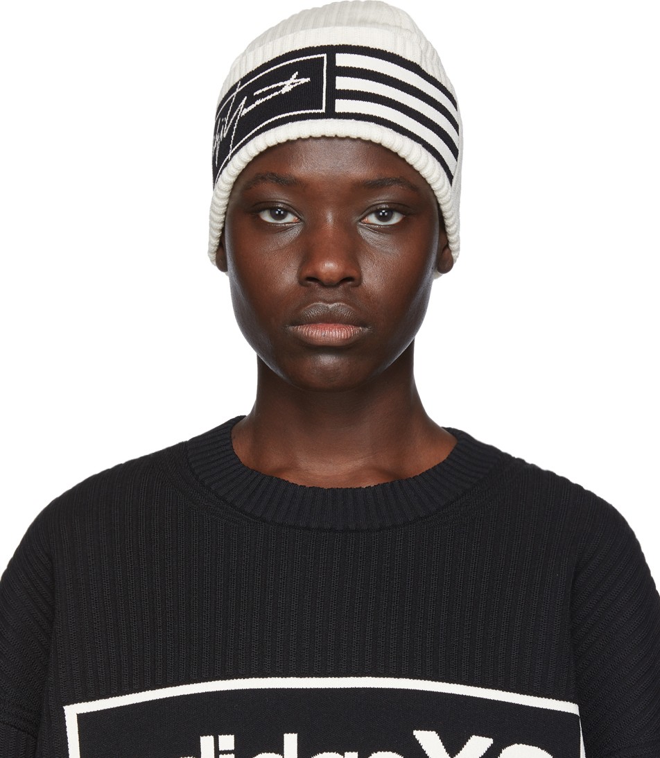 Y-3 Off-White 3-Stripe 'Y-3' Beanie