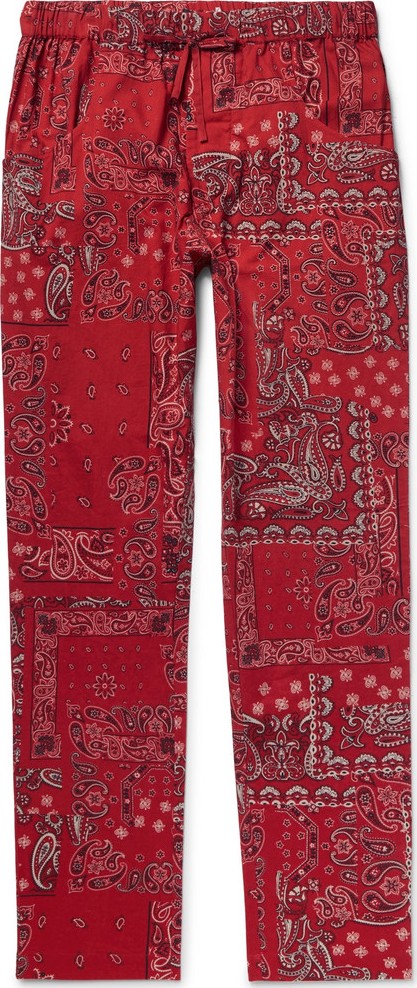 Isabel Marant Petros Printed Cotton Drawstring Trousers