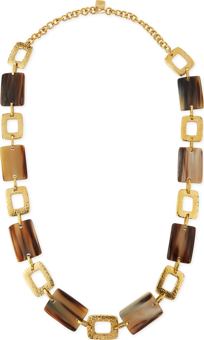 Ashley Pittman Bustani Light Horn Link Necklace