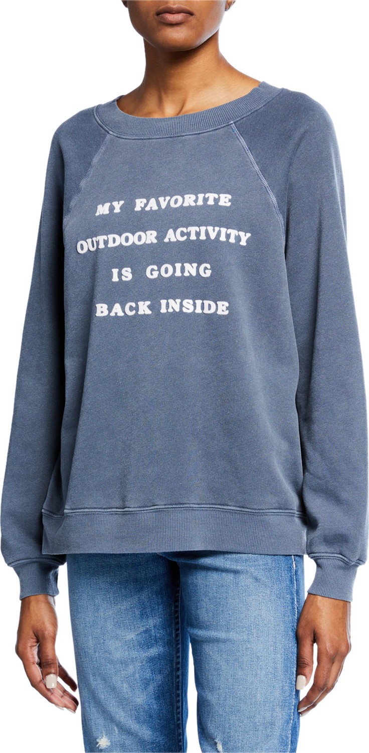 WILDFOX Going Back Inside Raglan Pullover Sweater