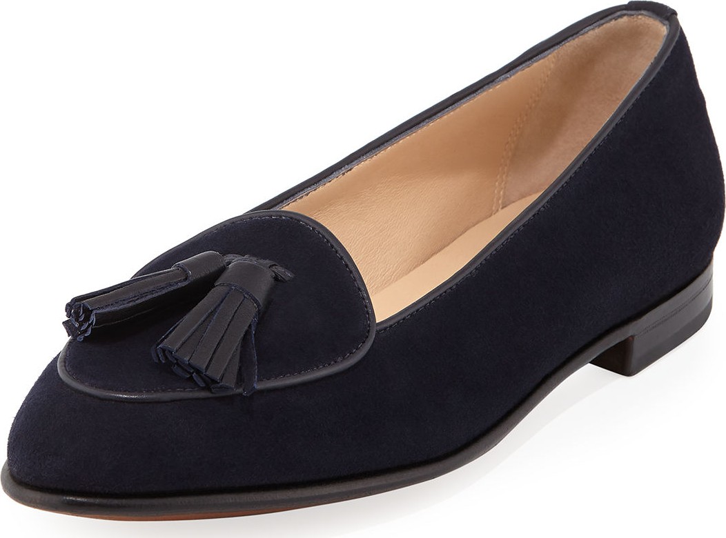 Gravati Suede Tassel Flat Loafers