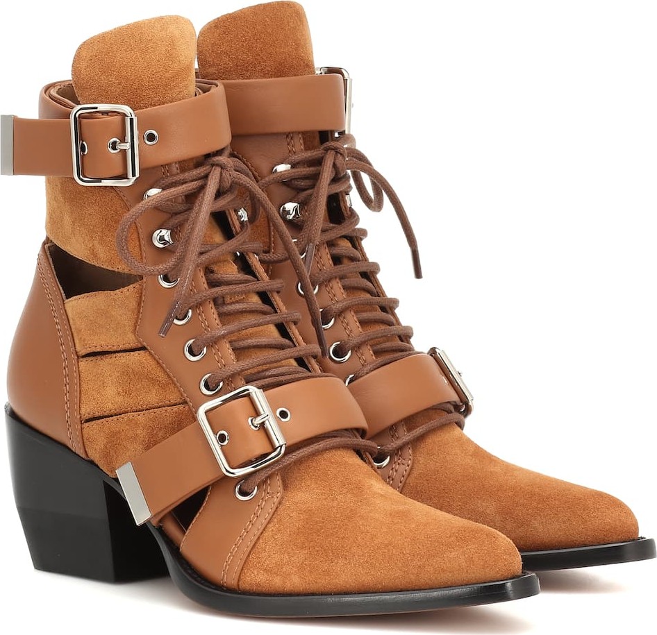 Chloe Rylee suede ankle boots