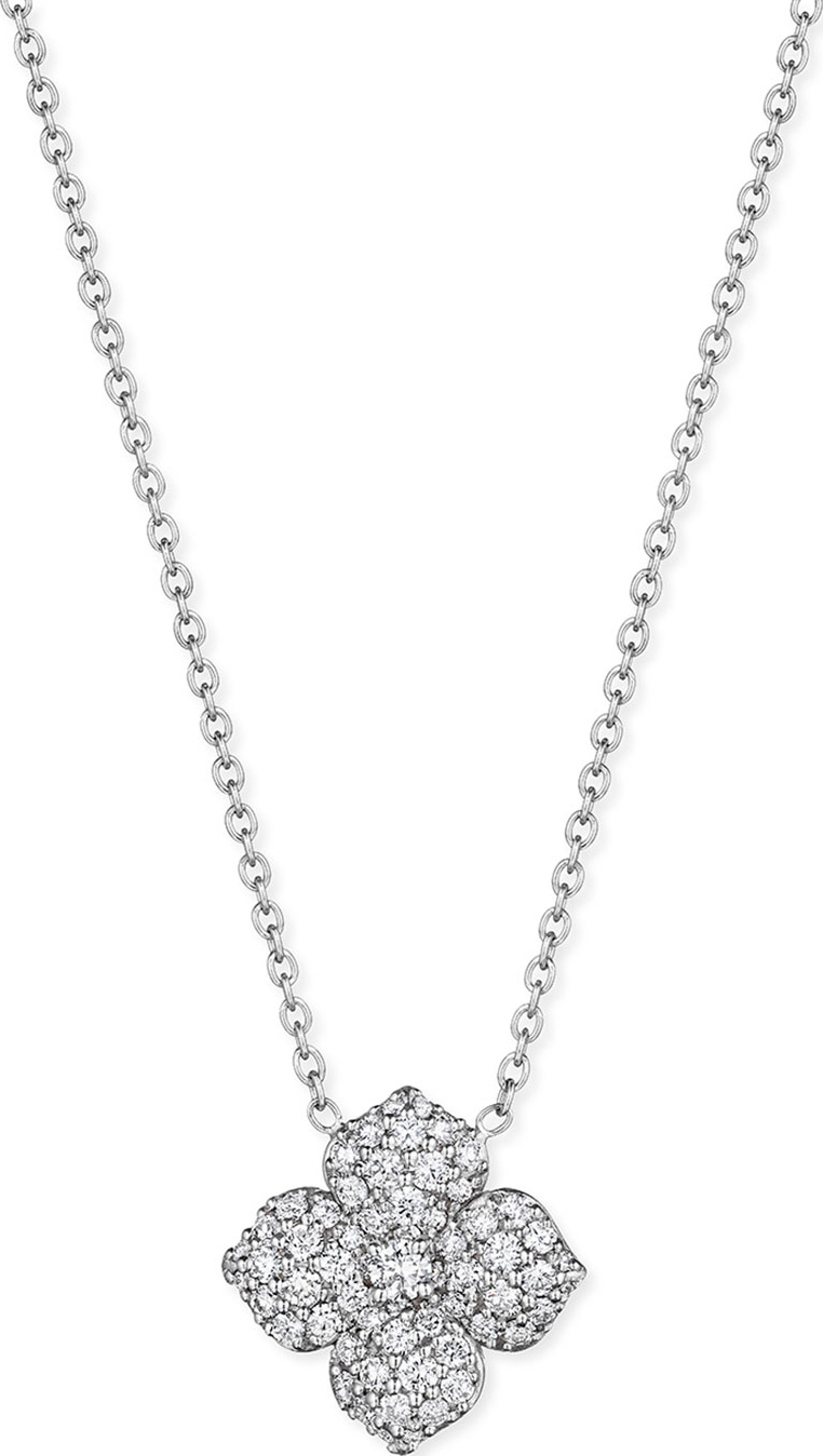Penny Preville Pave Diamond Flower Pendant Necklace