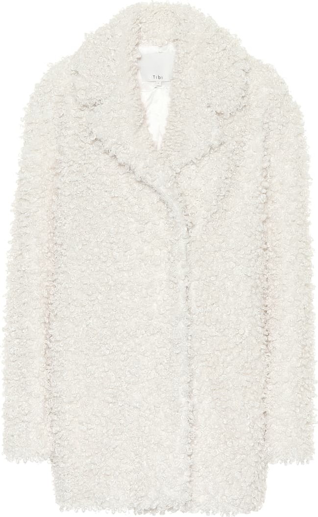 Tibi Faux curly shearling coat