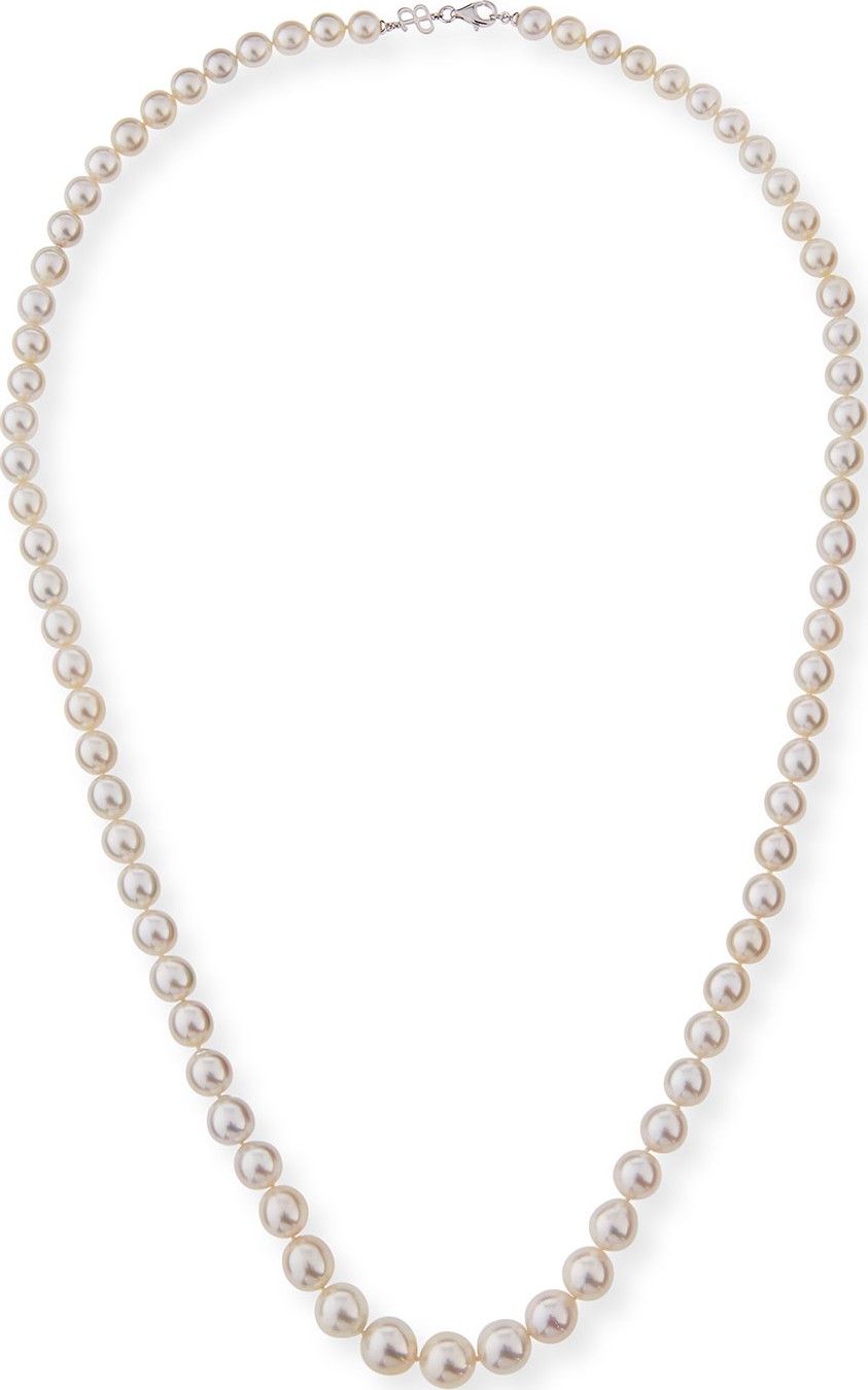 Belpearl 13mm South Sea Pearl Necklace in 18K White Gold, 36"L