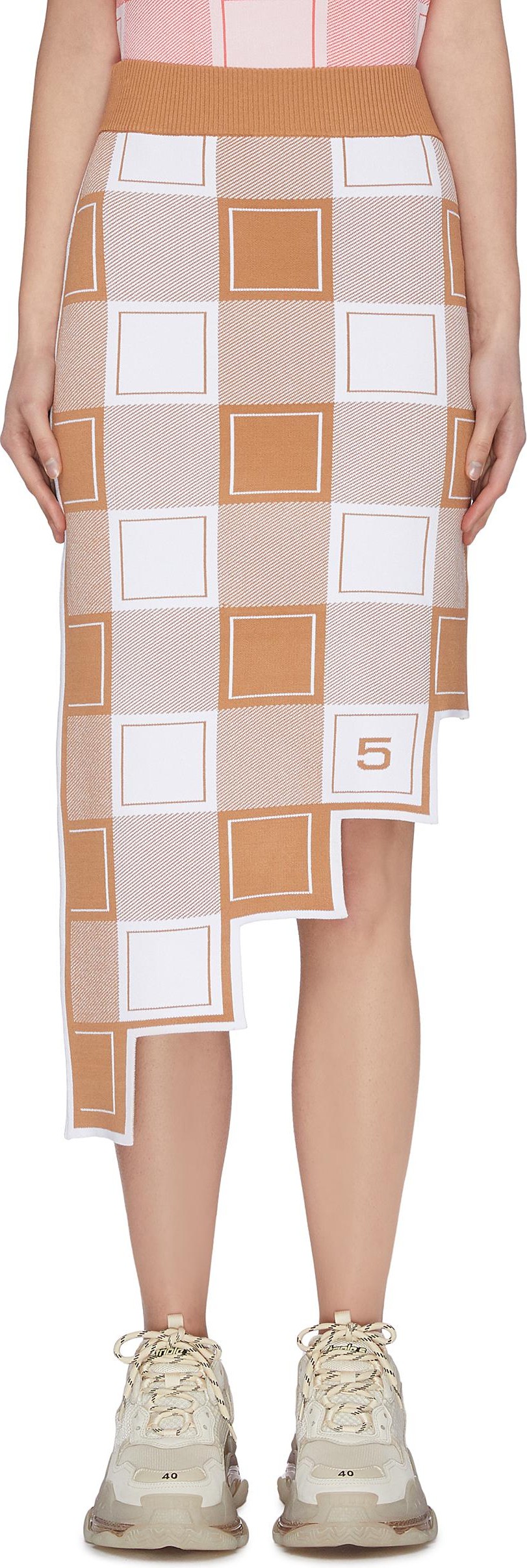 PH5 'Cambridge' Asymmetric Check Pencil Skirt